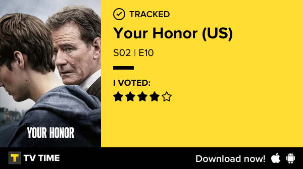 I've just watched  S02 | E10 of Your Honor (US)! #yourhonor  tvtime.com/r/2OgN3 #tvtime