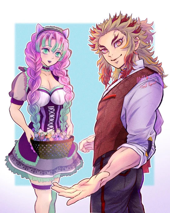 メイドの日でもあるらしいので姉弟で 二人の共闘も描いてます