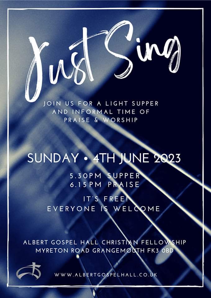 RestlessWildkat's tweet image. Come join us for our next event, should be a great evening of song, food and good company. All are welcome. At Albert Gospel Hall Christian Fellowship in Grangemouth.