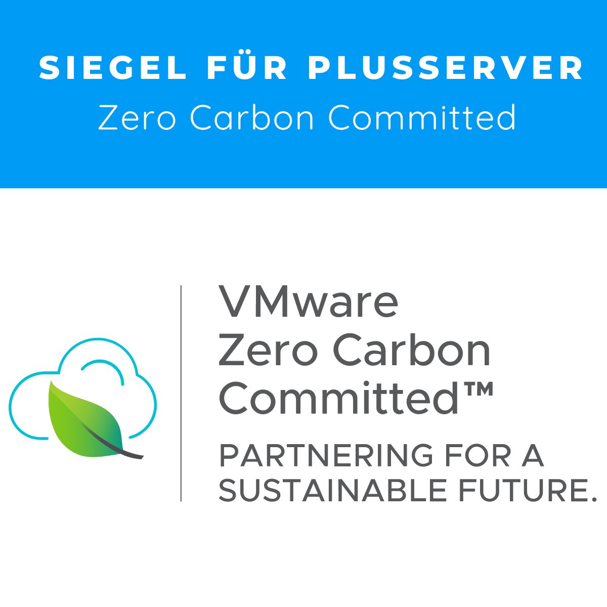 PlusServer's tweet photo. #Nachhaltigkeit – ganz sicher mit uns!
Wir freuen uns daher sehr über das Siegel der #VMware-Initiative "Zero Carbon Committed".
Wir versorgen bereits 𝘀𝗲𝗶𝘁 𝗝𝗮𝗵𝗿𝗲𝗻 unsere #plusserver Datacenter mit 100 % Naturstrom aus erneuerbaren Energien!
#rechenzentrum #klimaneutral https://t.co/VfKQ5we8eX