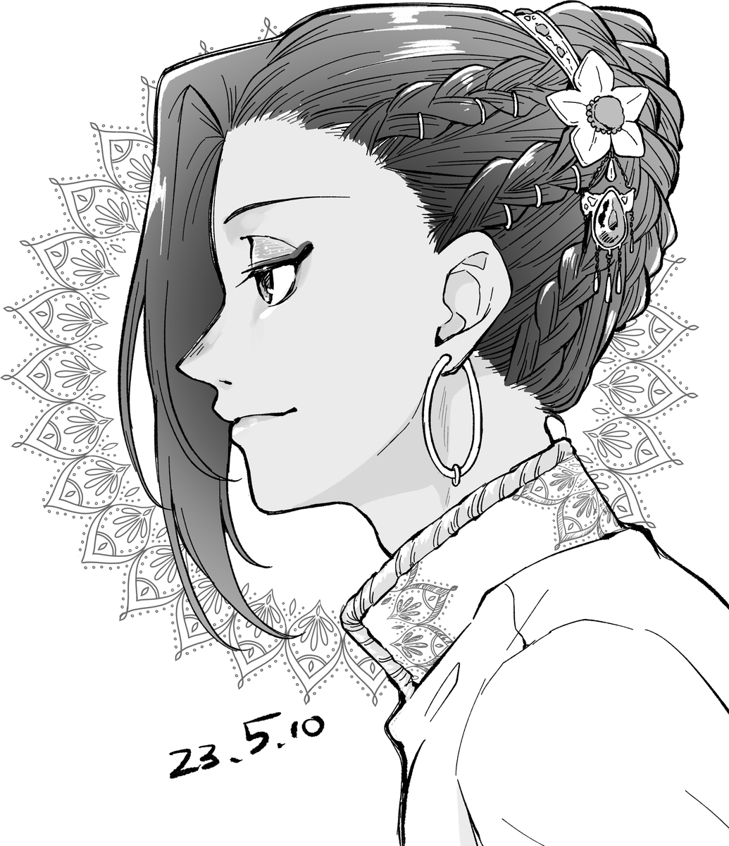 落書き ジャスミン花婿 飾りとかいろいろアレンジ足して漫画で描きたいなぁ