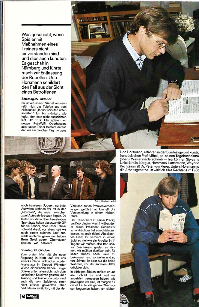 kicker_fuma's tweet photo. "Udo Horsmann und die Affäre 1.FC Nürnberg - Tagebuch eines Rebellen"
#horsmann #glubb #fcn
(Aus: Fuma Januar/Februar 1985) https://t.co/z6ON7s7ck6