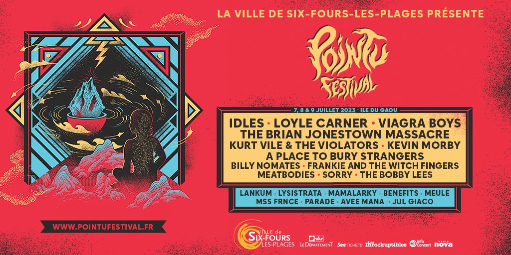 ⚡ POINTU FESTIVAL 2023 ⚡
21 artistes, 2 scènes, une ambiance unique au bord de la Méditerranée, voici le programme complet qui vous attend sur l'île du Gaou à Six-Fours du 7 au 9 juillet 🔥
🎟 pointufestival.seetickets.com