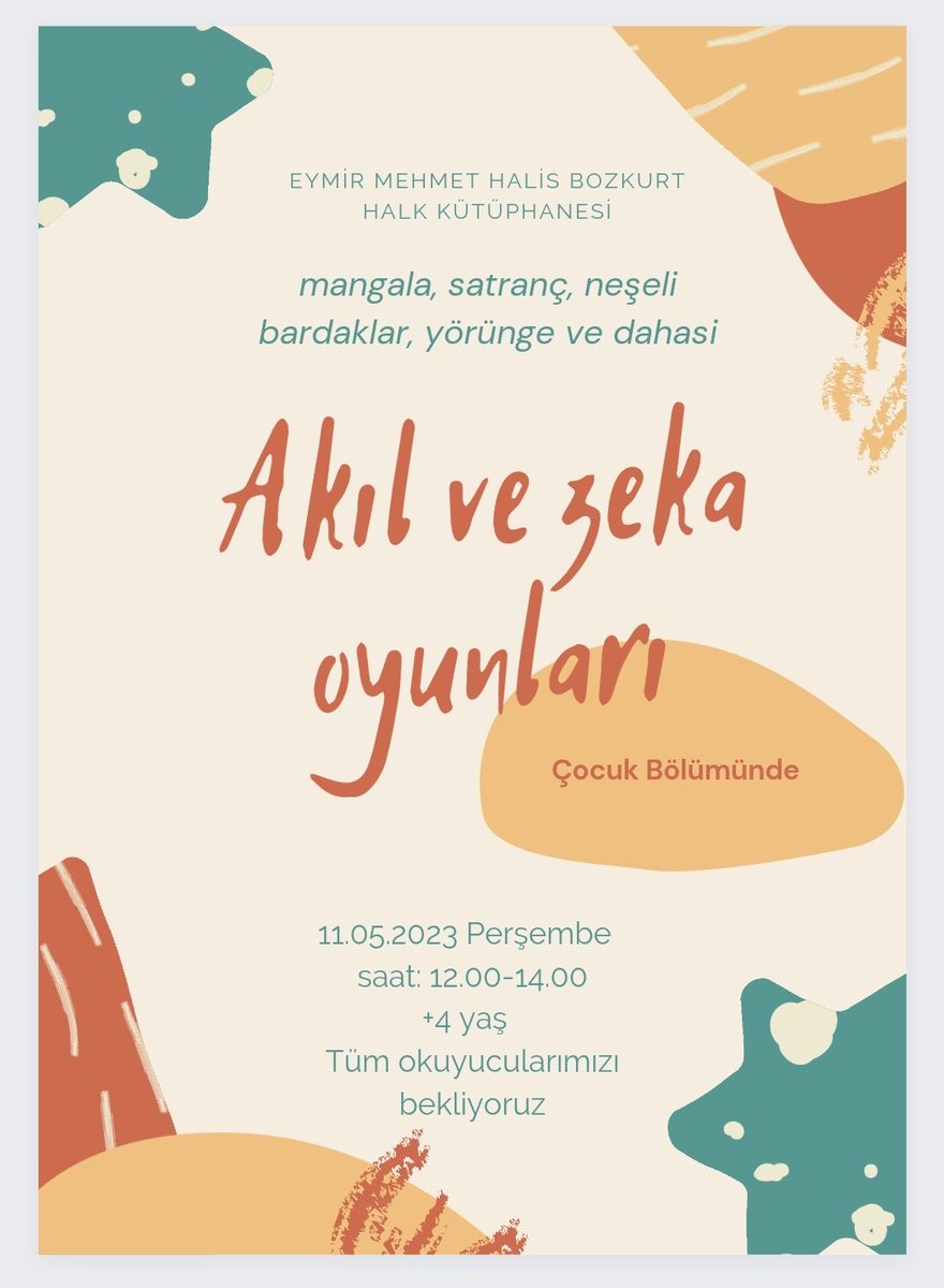 Etkinliğimize tüm okuyucularımızı bekliyoruz...