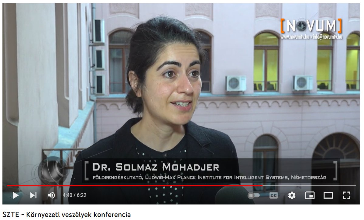 .@pars_quake Founder, Solmaz Mohadjer, interviewed at the Climate Change & Natural Hazards Conference & Workshop held in March in Szeged (Hungary): youtu.be/GNd8FPBsAng
#EUGLOHRIA #UniversityofSzeged