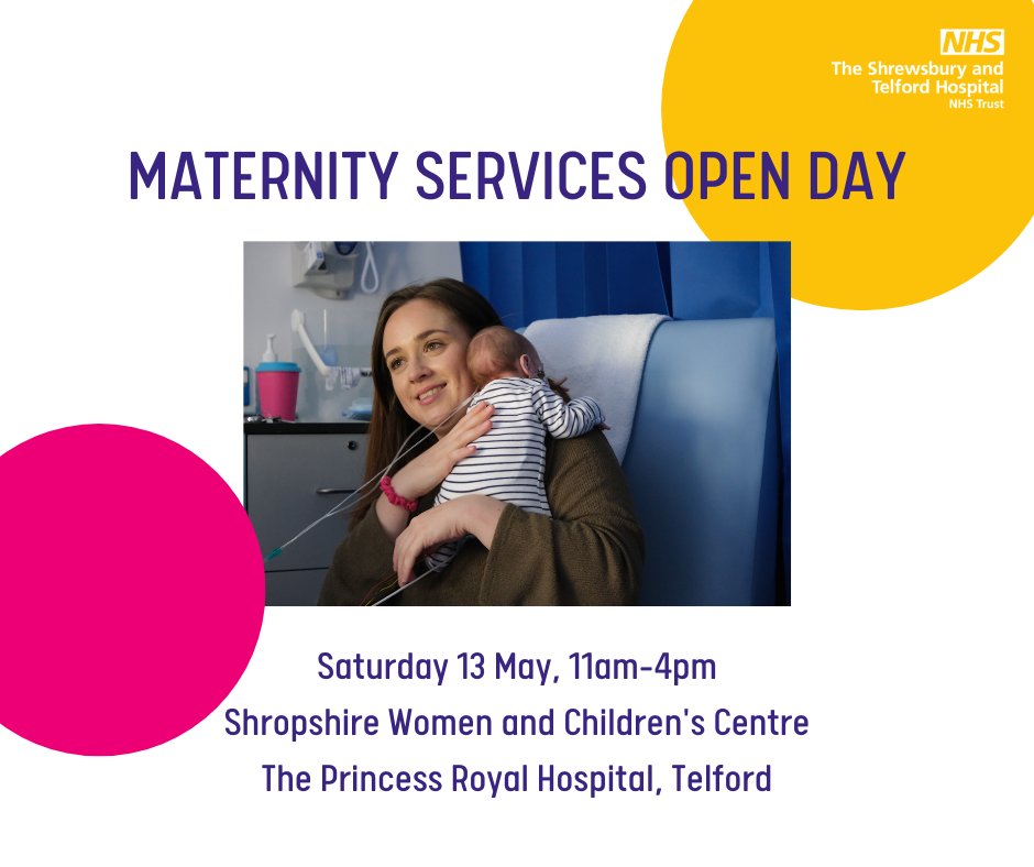 📣 Maternity Open Day! 🤰 Come along to our open day where you can have a guided tour, meet our teams, watch simulation training and ask your questions. We're really excited to meet you! 🤩 (Please note, children are welcome to attend but are unable to join guided tours).