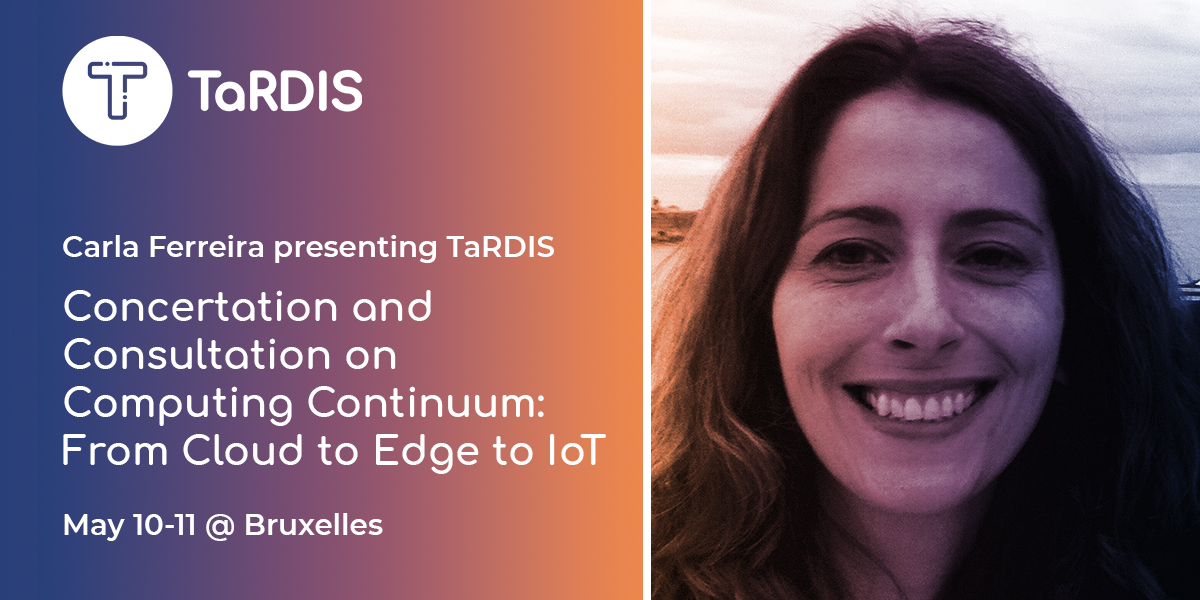 We are delighted to participate today and tomorrow at the @EU_Commission Concertation meeting #EUCEIevent, gathering experts in #cloud #edge #iot #technologies. 

If you are there, come say hello to Carla Ferriera, the coordinator of TaRDIS. 

#swarmcomputing #horizoneurope