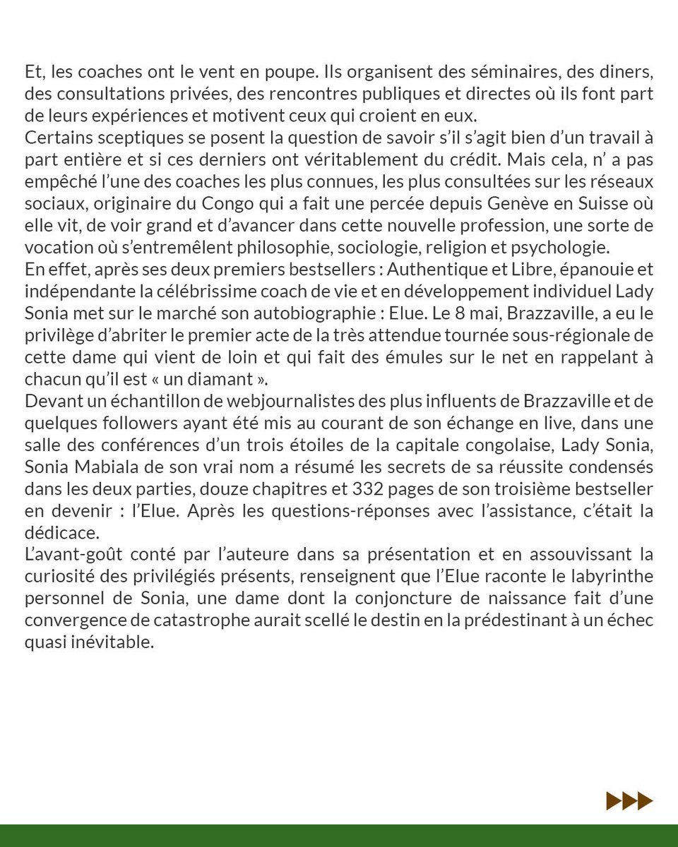 InsideCongo242's tweet photo. Le coaching
Une nouvelle arme pour un nouvel ordre social https://t.co/E8naq2FPEJ