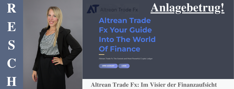 Mehr dazu hier: bit.ly/AltreanTradeFx
Altrean Trade Fx – #Finma warnt vor betrügerischer Plattform
#InvestingPlattform #altrean #Anlagebetrugsrisiko #OnlineHilfe #Berlin #EU #Anwalt