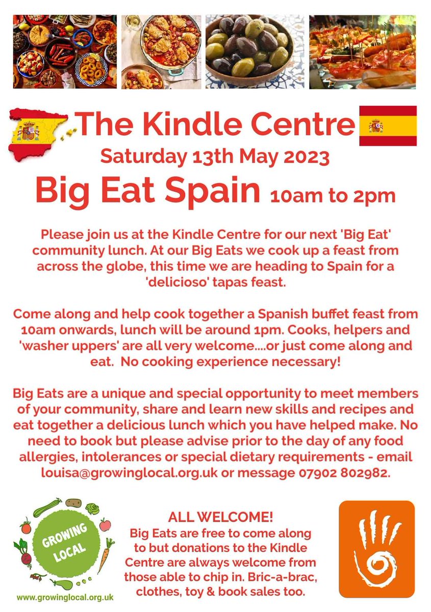 kev4HandH's tweet photo. Don't forget this Saturday Big Eat Spain @KindleSouthWye 🇪🇸 https://t.co/G5eyd5ufRY