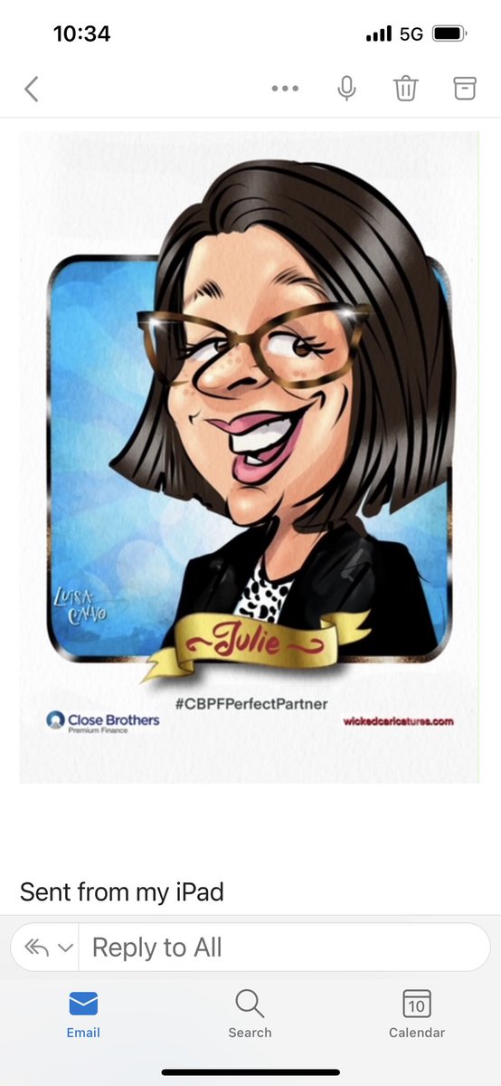 Amazing caricature by the talented Luisa Calvo #CBPFPerfectPartner at #BIBA2023
