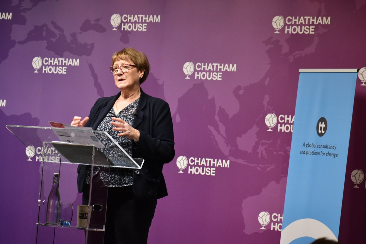 onthinktanks's tweet photo. @PatriciaMary of @ChathamHouse delivers the first keynote address at #OTTconference 2023. Underscores the importance of #thinktankers to help decision-makers navigate uncertainty. Pinpointed the importance of diversity in doing so. https://t.co/4l1mjiwPdZ