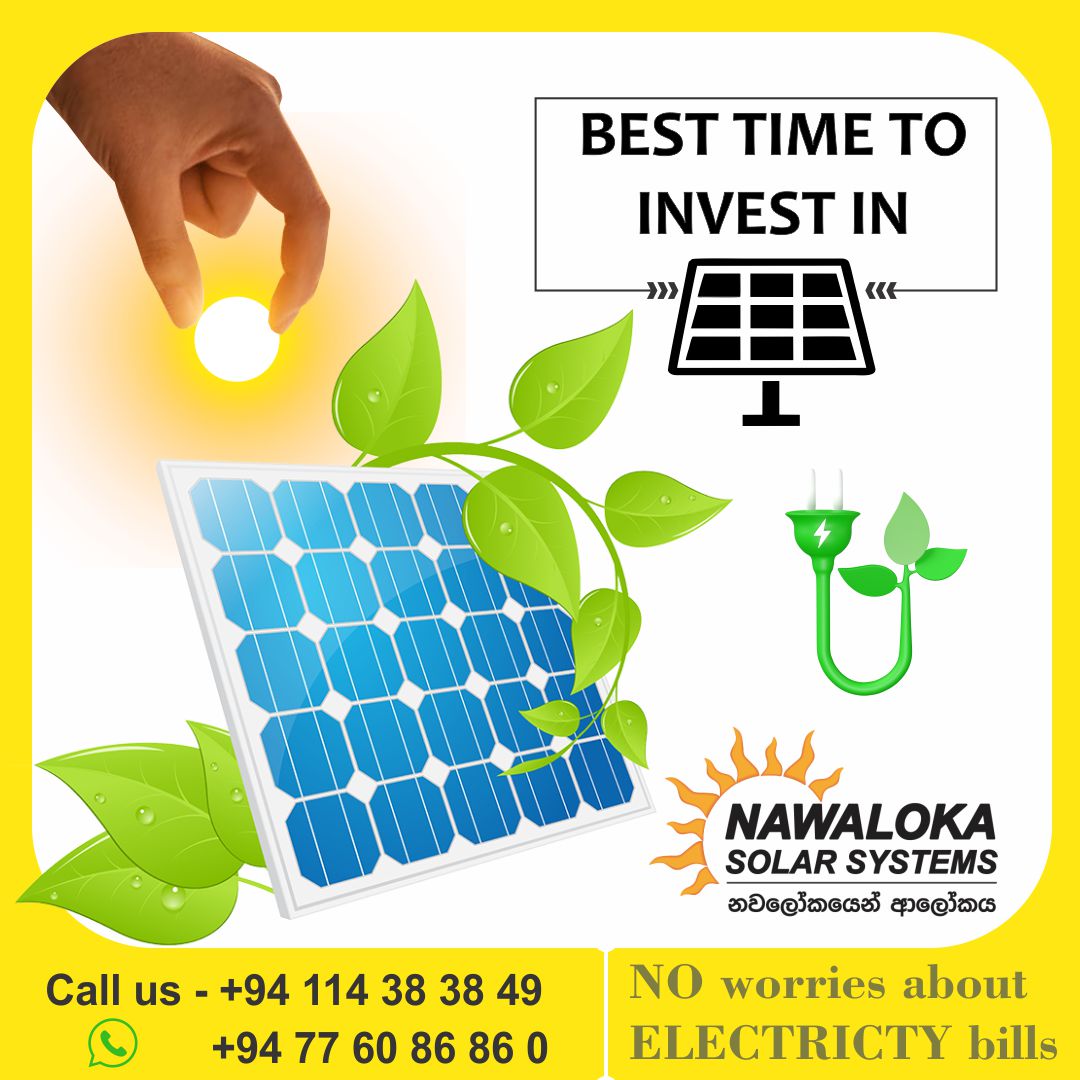 Install an On-Grid solar system for a permanent solution to rising electricity bills.

Contact us to design the solar system to fit your requirements and install the solar system correctly.

+94 114 38 38 49
+94 776 086 860
youtube.com/@nawalokasolar
facebook.com/100086310189631