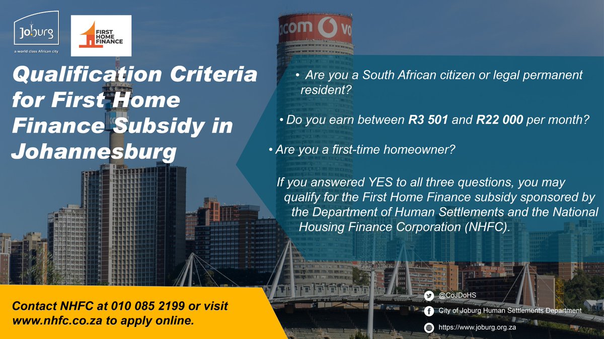 City of Joburg on Twitter "RT CoJDoHS Qualification Criteria for