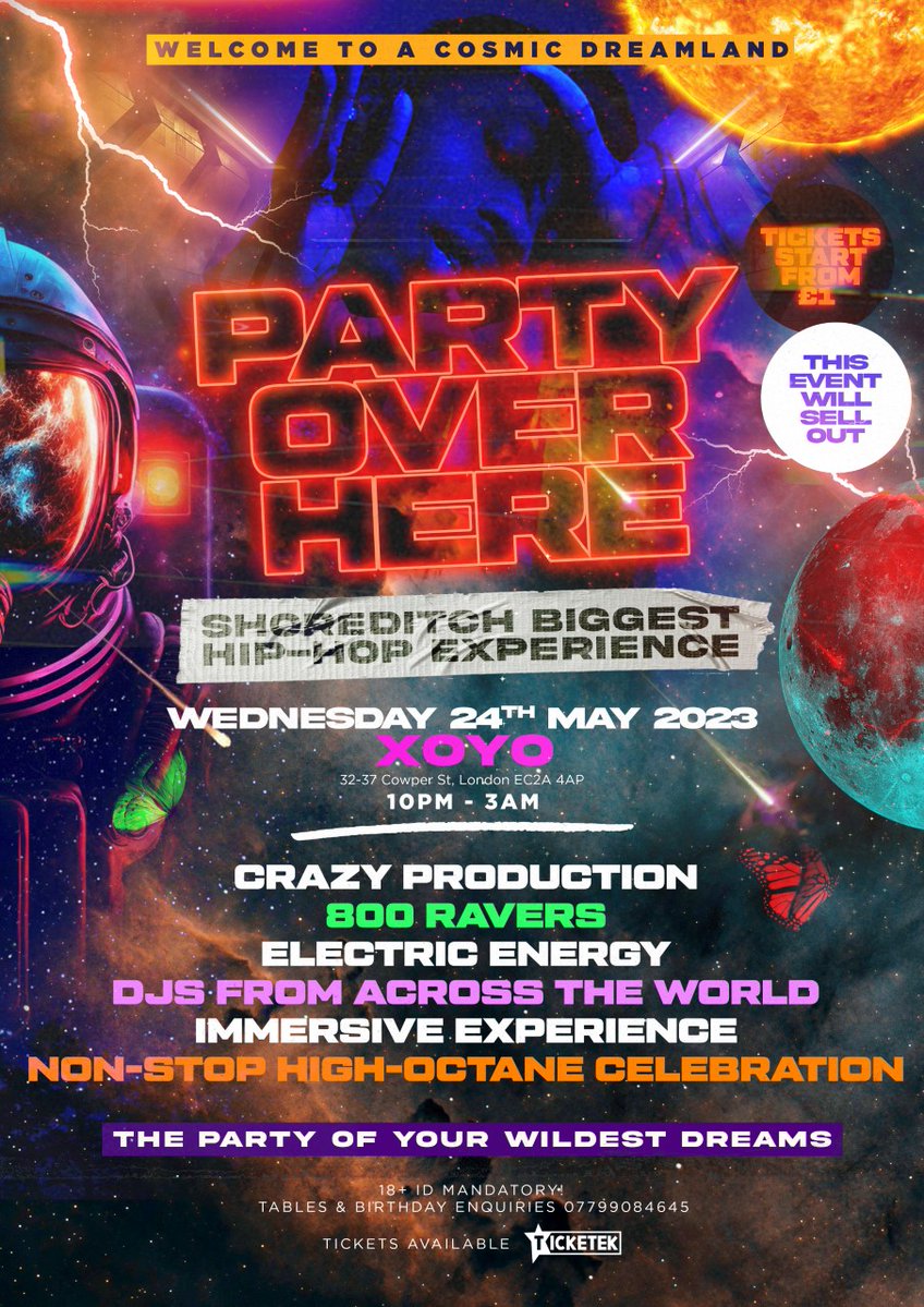 Just announced! 

What's The Motive Presents: Party Over Here - The ultimate Hip-Hop experience in a neon-lit wonderland! 

Tickets on sale now: bit.ly/MOTIVE23