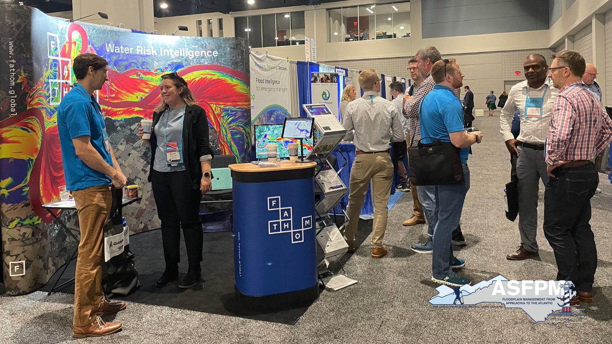 fathom_global's tweet photo. Fathom are back at @FloodsOrg #ASFPM this year. Find Dr Chris Sampson, Gavin Lewis, Holly Taylor & Miranda Little on stand #123.
If you’re at ASFPM, join Fathom & @JacobsConnects presentation tomorrow: Goldilocks and the three urban flood models: How to size it just right. https://t.co/zfPFeqydjQ