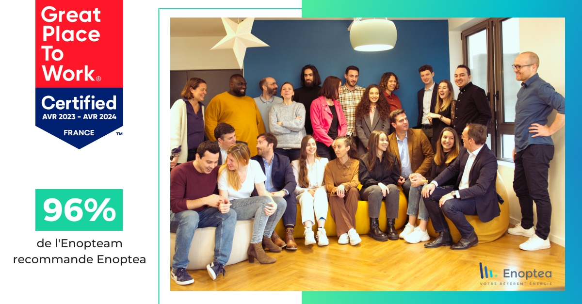 Enoptea est certifiée #GreatPlaceToWork⭐

Cette #certification témoigne de notre engagement pour la qualité de vie au travail envers chaque membre de l'Enopteam 🤝

🙏 Bravo et merci à toute l'équipe d'Enoptea !

Rejoignez l'aventure👉 urlz.fr/lOla