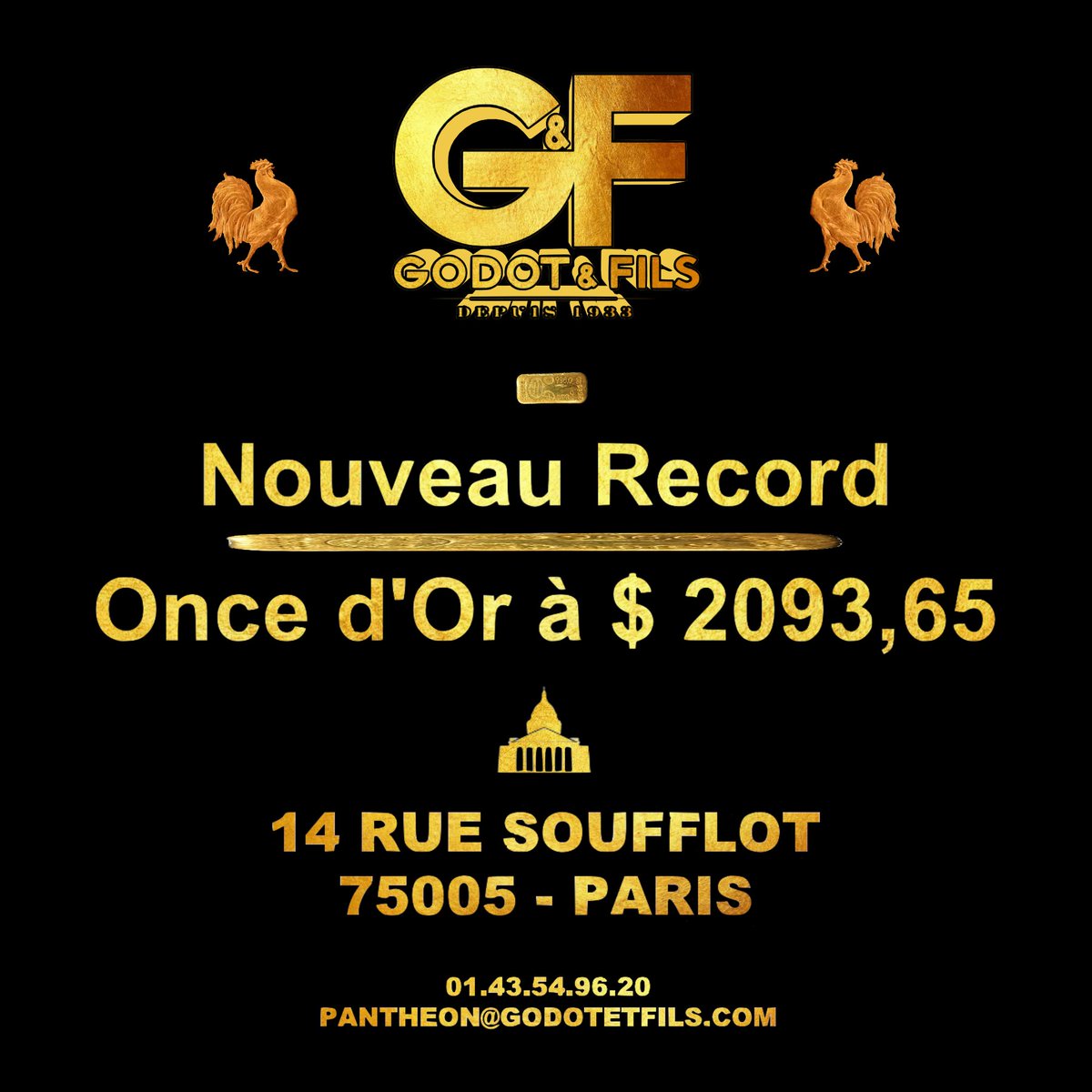 godotetfils's tweet photo. Le cours de l'Or bat des nouveaux records - Godot et Fils
Le cours de l'Or à touché un nouveau record historique 3 ans après celui de 2020.
Il faut remonter à 2008 pour voir un mouvement d'une telle ampleur.
https://t.co/iSoax8ktmr https://t.co/4Nt2UPBvyR