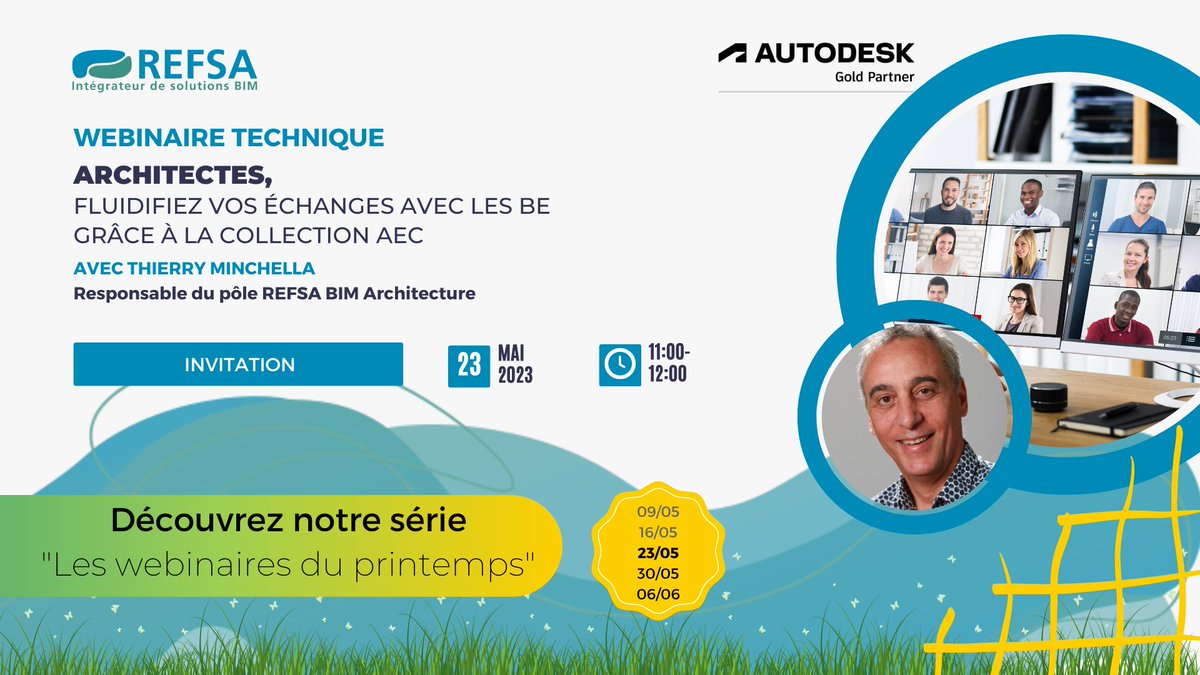 REFSABIM's tweet photo. [Webinaire #AUTODESK]
Architectes, vous avez déjà remarqué un manque d’interopérabilité entre les outils numériques ?
Découvrez les nouveautés de la collection AEC qui apportent une réponse à cette problématique !

📅 23/05 - 11h/12h 
👉 https://t.co/fyO8ojiSla

#BIM #webinaire https://t.co/CvtToQ7V4k