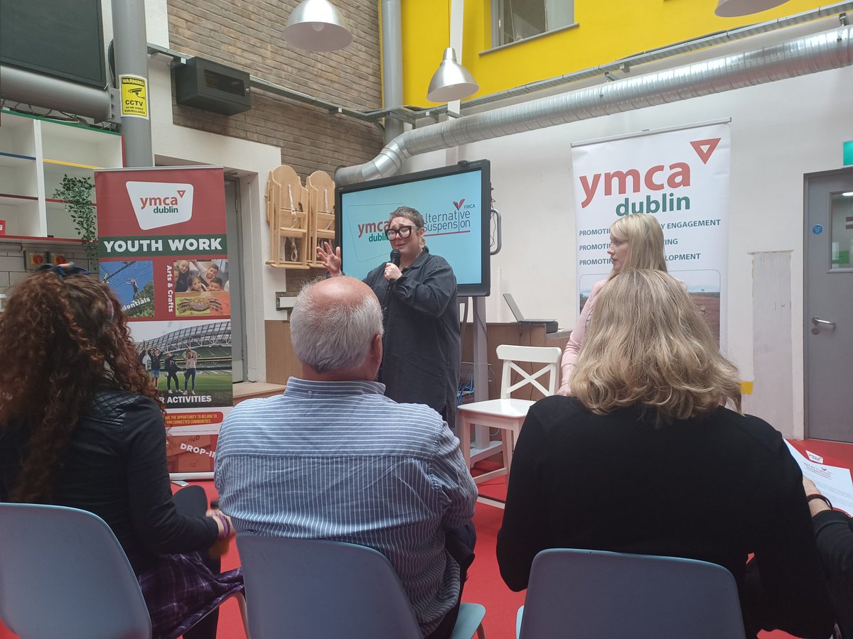 mcdpjp's tweet photo. @ymcadublin launches its Alternative Suspension service today after a year os so piloting y. Incredible ongoing work with young people who are in danger of exiting the schools system @YMCAIreland https://t.co/vKomjEDhSR