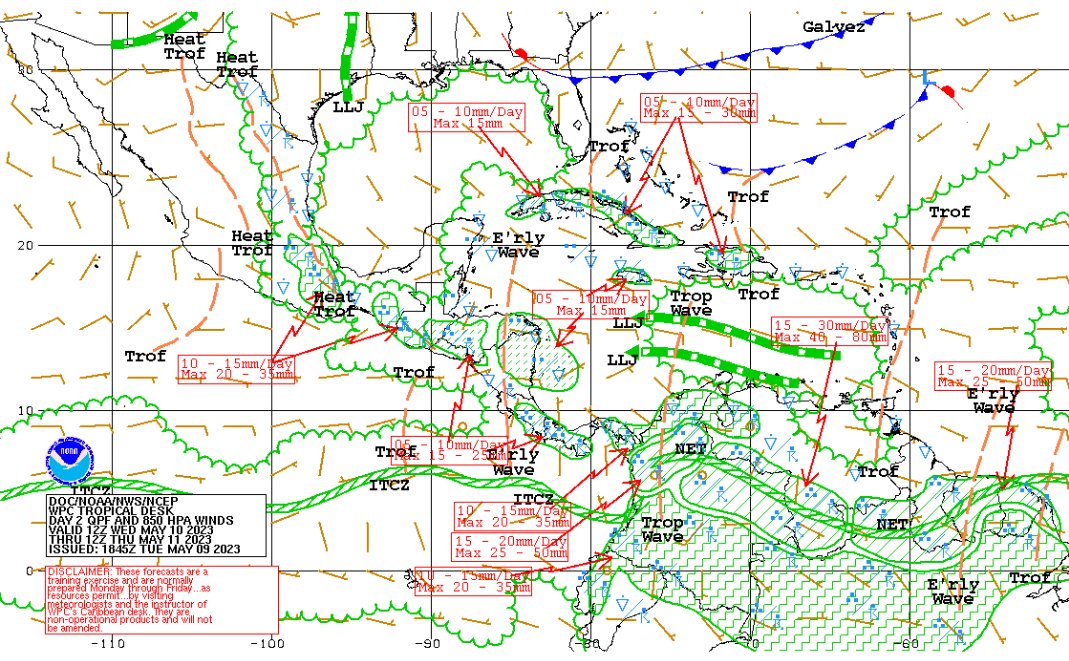 EstebanWXcast's tweet photo. En ambiente de fuerte forzamiento en altura y fase divergente de VP200hPa, sumado a calor sobre la norma y ascenso orográfico, la convección asociada al progreso de OT01 en Colombia y la asociada a fuerte convergencia de viento/humedad en ITCZ-NET encontrará adecuada ventilación. https://t.co/qFLHgLVrnq