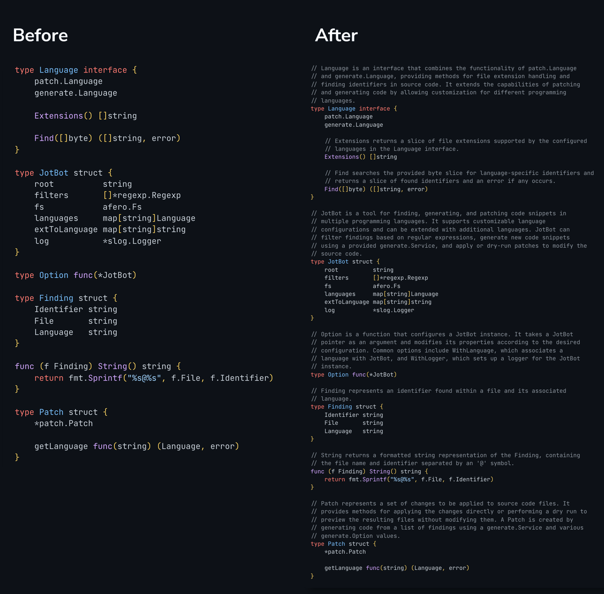 ai_picks's tweet image. 🤖 Struggling to document your codebase? Let JotBot come to the rescue! 🚀
With its AI-powered technology, JotBot generates missing documentation - saving developers precious time. 🔍 📝 #AI #CodeDocumentation
Check it out on aitoppicks.com for more AI-powered soluti