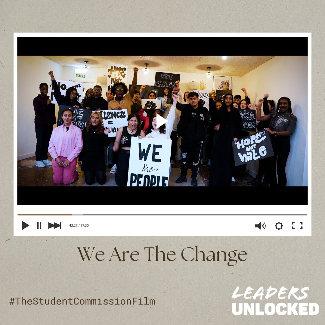 🔔 Attention! #WeAreTheChange is dropping tomorrow at 12pm. 

We're proud to support #StudentCommission by @LeadersUnlocked, amplifying young voices on racial justice. 

Watch this space! 🎞️