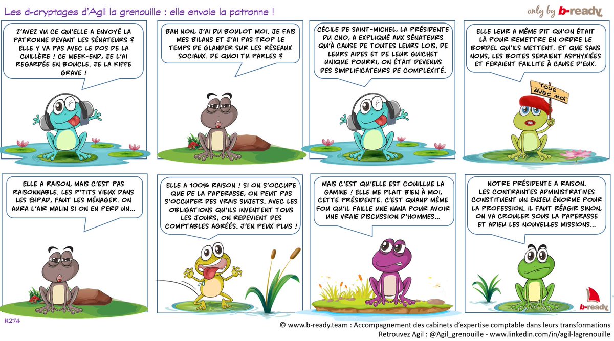 Quand <a href="/C_DeSaintMichel/">Cécile De Saint Michel</a>, la patronne du @CNOEC envoie du bois devant les #sénateurs à propos de la pression administrative que subissent les #expertscomptables et leurs équipes... / <a href="/Senat/">Sénat</a> <a href="/oliviagregoire/">Olivia Gregoire</a> <a href="/BrunoLeMaire/">Bruno Le Maire</a> <a href="/Bready_officiel/">b-ready</a>