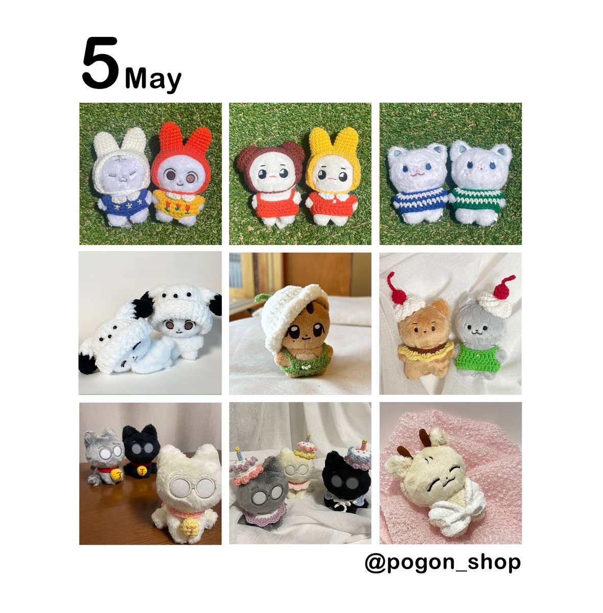 pogon_shop's tweet photo. #RT 추첨 한 분께 뜨개옷을 드립니다. ☁️

🗓 5. 10. (수) 20:00~
🔗 https://t.co/Amvd8Vrmbd

🌷 신상품: 미피 보리스 

🌷 기존상품: 유령강아지 은방울꽃 생일케이크 푸딩 고양이방울 샤워가운

10cm 8cm 인형옷 뜨개옷 뜨개모자 귀도리 https://t.co/SpjCoxxLIS