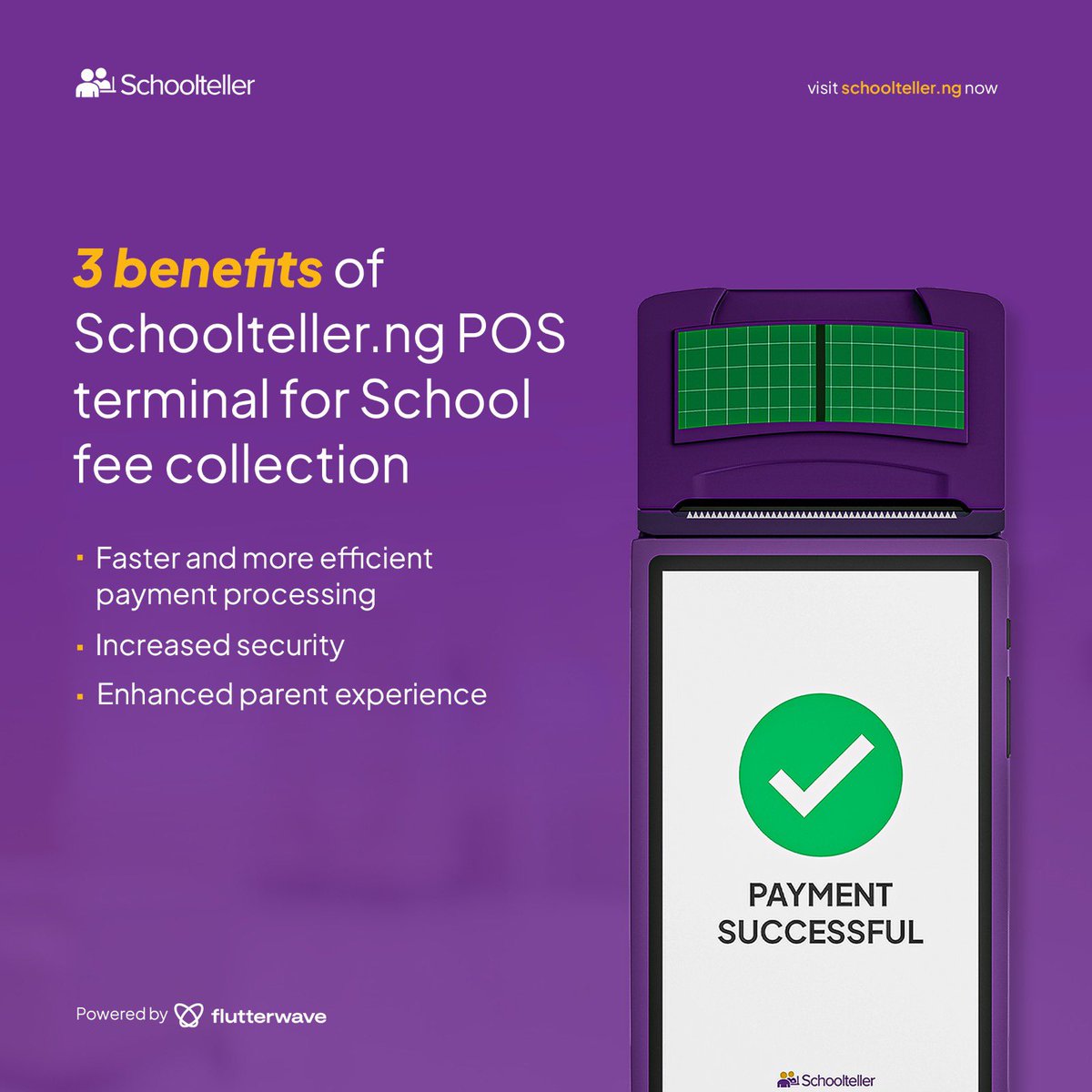 SchoolRevs's tweet photo. School bills payment revolution with https://t.co/dmsizWzHe9
Send a dm and make the smart choice to seamless fee collection and reconciliation
#posterminal #parentexperience #schooladministrator #edutech #innovation https://t.co/CljoyojlqM