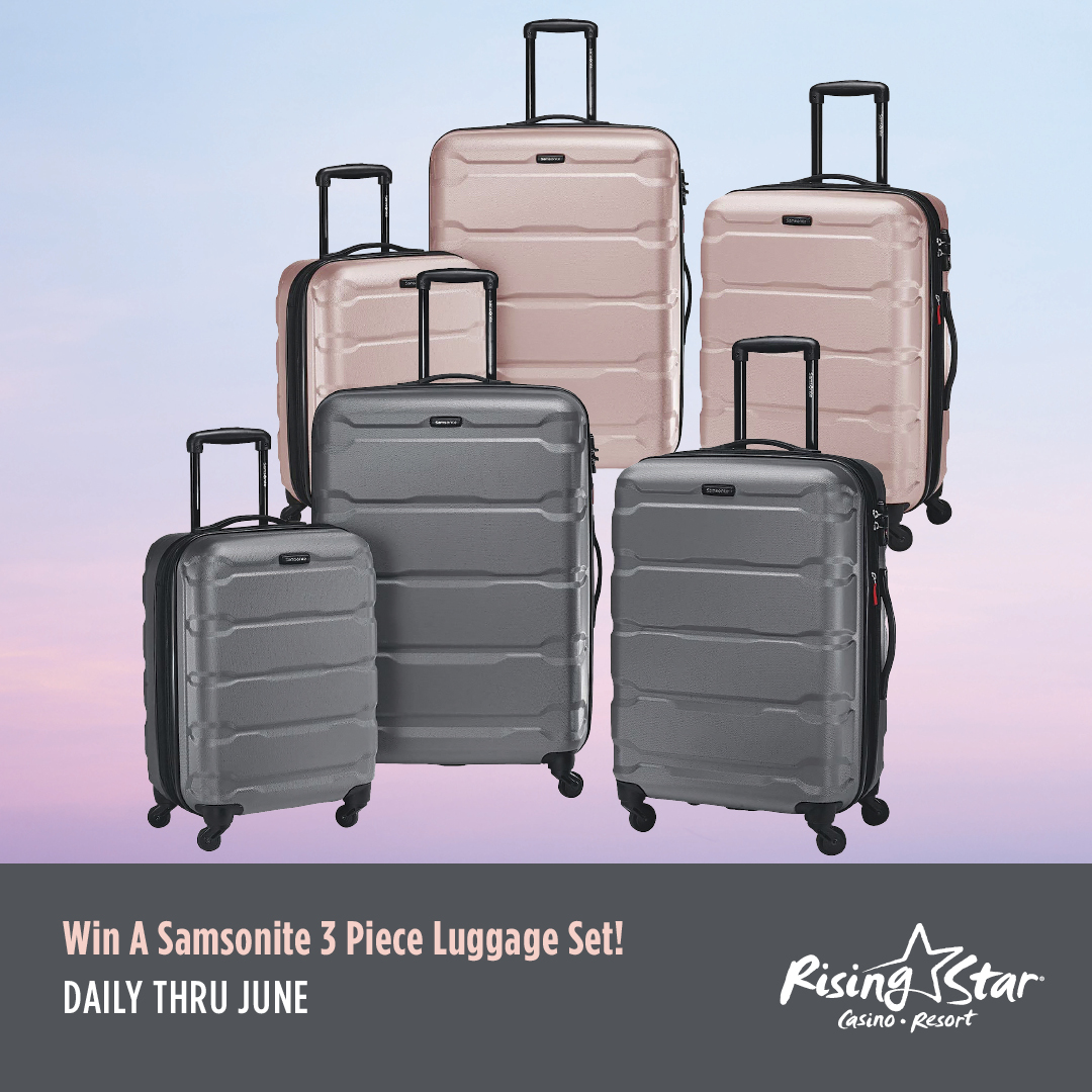 Need a vacation? 🌴We want to help get you started with BRAND NEW LUGGAGE!!!💼
Every day, we are giving away a 3-piece Samsonite luggage set. 

🎲Must Be 21
🎲See Casino For Full Details 

#Vacation #CasinoPrizes #GiftOfTheDay #DailyPrize #Samsonite