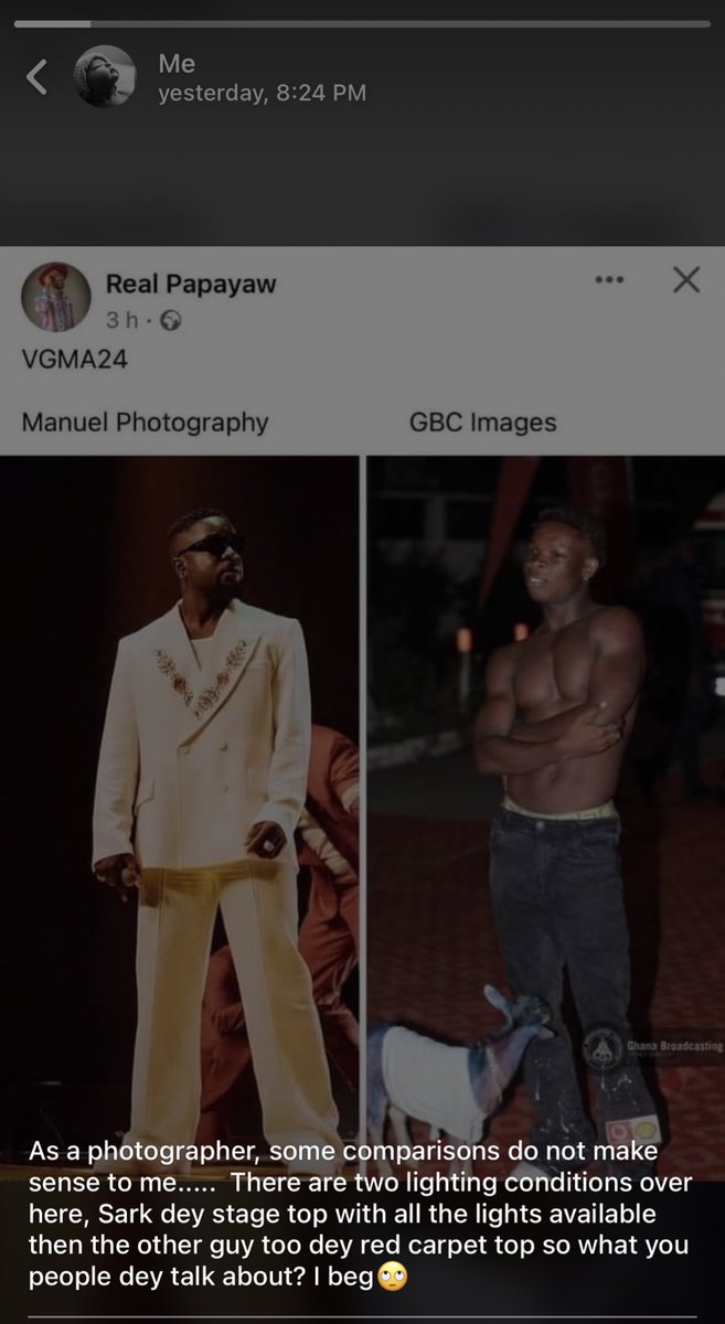 ezekammedia's tweet photo. As a photographer, I don't see the reason why people should do a comparison between Sark and the other guy.... @BolgaGh @tv3_ghana @3musicnetworks https://t.co/H3hJeaMRkT