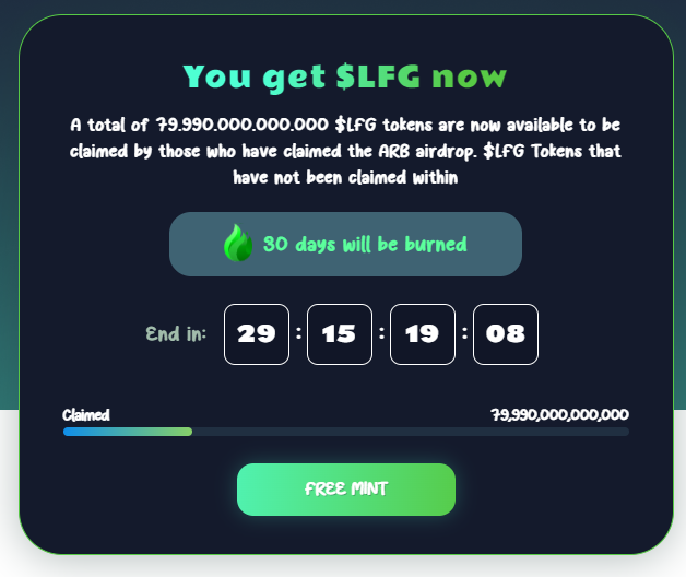 LFG_1000X's tweet photo. FREE MINT has been launched.
🌐DAPP: https://t.co/w5XcAYUT80
There are community activities waiting for you to participate.
ZEALY: https://t.co/zZqNfroL0i
🚀🚀🚀🚀🚀
#Arbitrum #PEPE #DRC20 #memecoin https://t.co/88hVdtKbOD