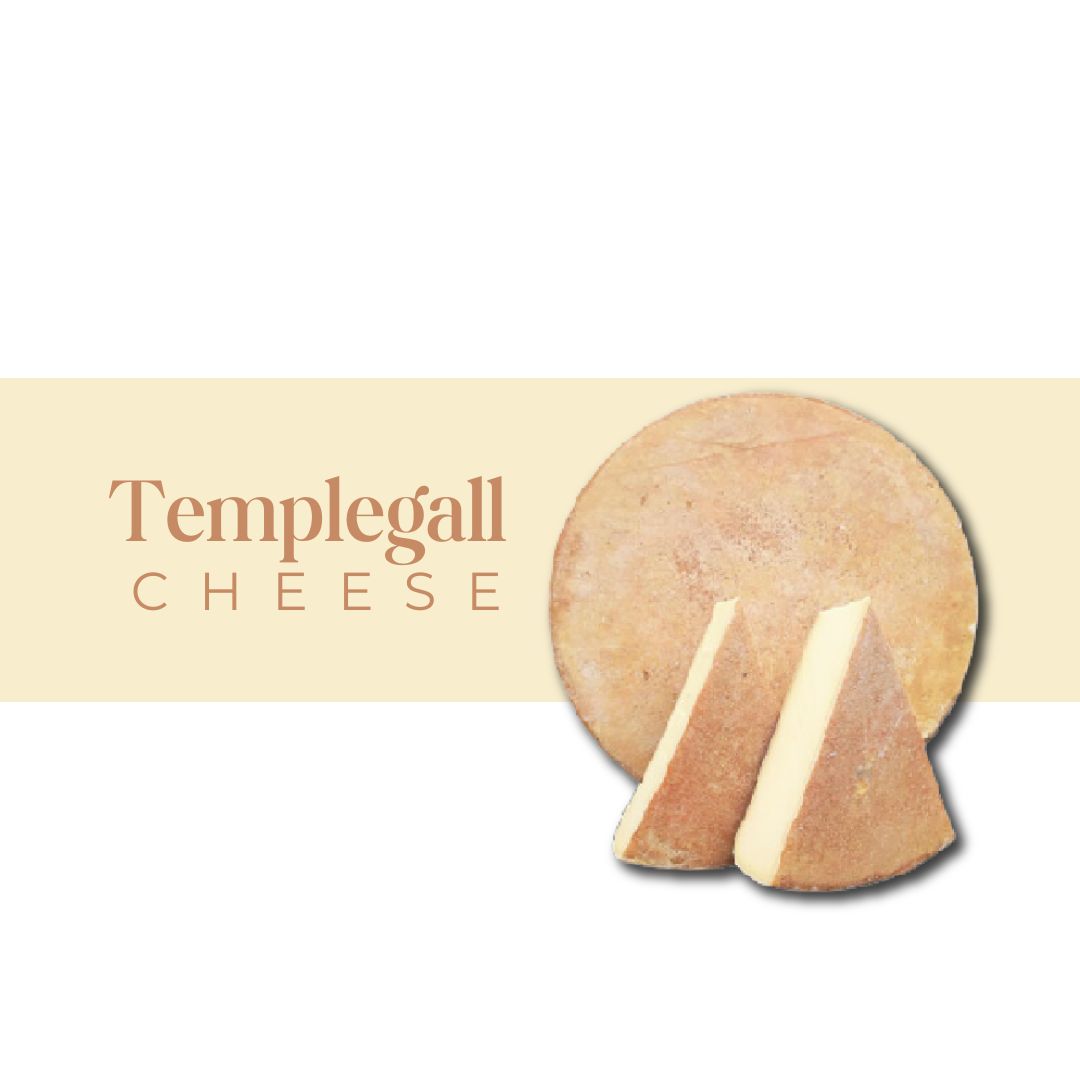 Made by experienced Comté maker Jean-Baptiste Enjelvin, Templegall raw milk cheese is aged for at least 9 months. Handmade in 40 kg wheels, it has a very smooth texture and is sweet, delicate, and nutty. #RawCheeseWeek #artisan #rawmilkcheese #cheese #ireland #templegall