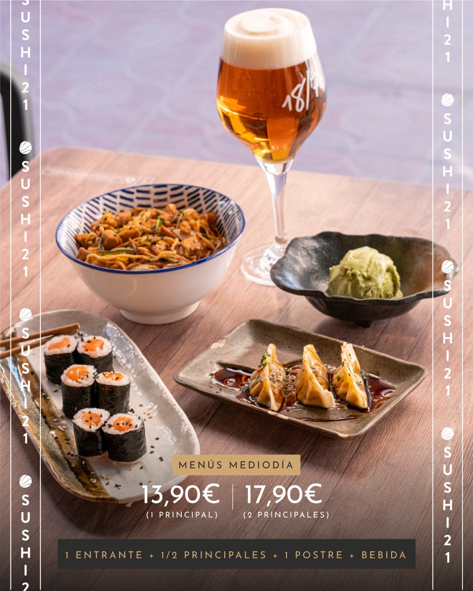 Sushi21Sbd's tweet photo. ¡No somos magos, pero sabemos la fórmula mágica para sacaros una sonrisa un lunes! ¿Sabéis cuál es? ¡Nuestro menú diario! ❤️
Romped la rutina con un menú diario cargado de novedades y platos únicos, que os permitirán hacer una combinación deliciosa. 
📞 931 77 93 53 https://t.co/q4w6KICbta