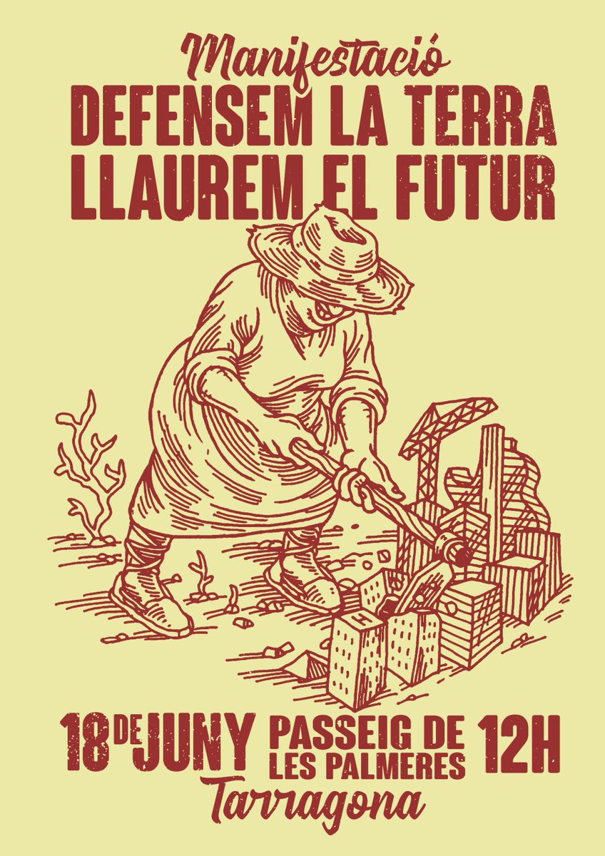 AturemHardRock's tweet photo. ‼️DEFENSEM LA TERRA, LLAUREM EL FUTUR‼️

👉🏽Avui en roda de premsa anunciem la unió dels moviments socials del Camp i l'Ebre per convocar la manifestació pel futur del territori! 

🗓️Diumenge 18 de juny
🕖12h
📌Passeig de les Palmeres (Tarragona)

#LlauremElFutur 
#AturemHardRock https://t.co/D6DD22u4Py