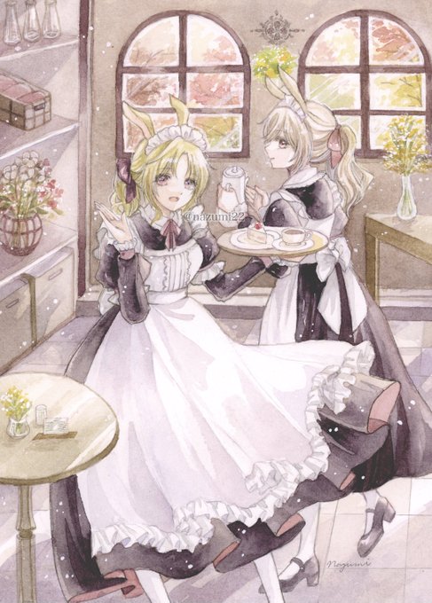 「maid apron teapot」 illustration images(Latest)｜5pages