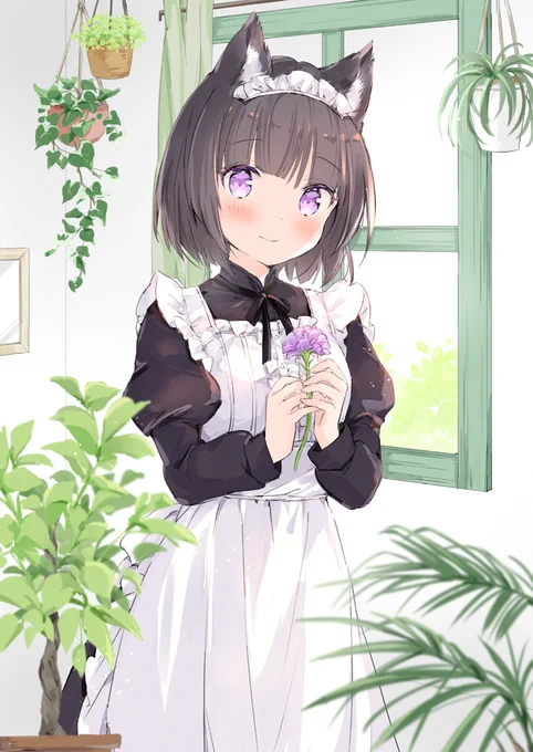 #メイドの日  メイド服なこむぎちゃん