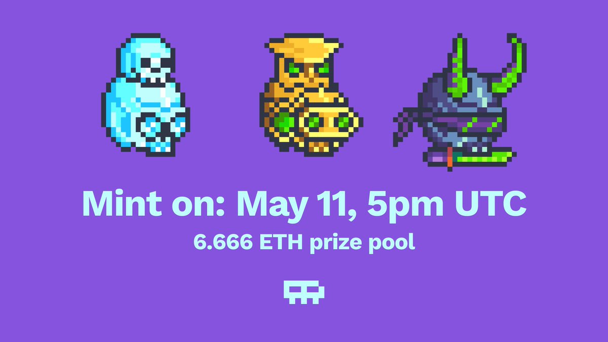 RektSkulls's tweet image. Lil Skulls MINT: MAY 11, WL round - 5 p.m. UTC, Public round - 7 p.m. UTC 💀✨

Free mint, 6,666 ETH prize pool! 🪙

Last big 1-day raffle for 700 WLs:
premint.xyz/lil-skulls-fin…

The official mint page will be announced shortly before mint. Make sure your notifications are on! 🔔