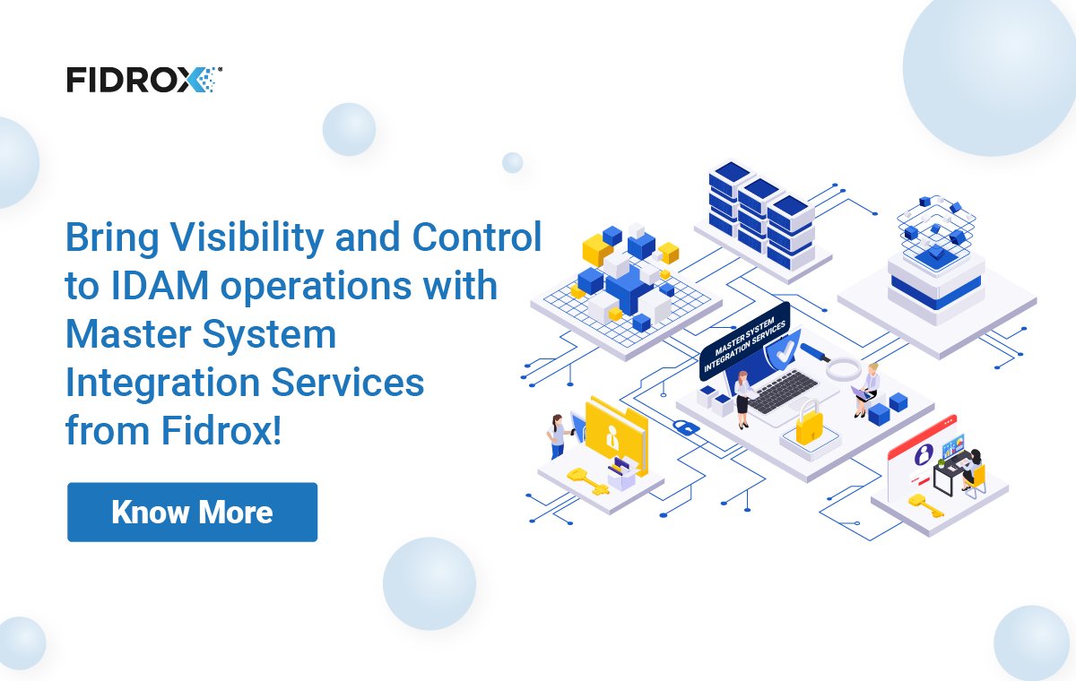 Fidroxtech's tweet photo. Bring Visibility and Control to IDAM operations with Master System Integrations from Fidrox!
Know More: https://t.co/lVIegRNDjN
#IDAM #SystemIntegration #SecurityManagement #MasterSystemIntegration #Fidrox https://t.co/AnnJtV1Wy0