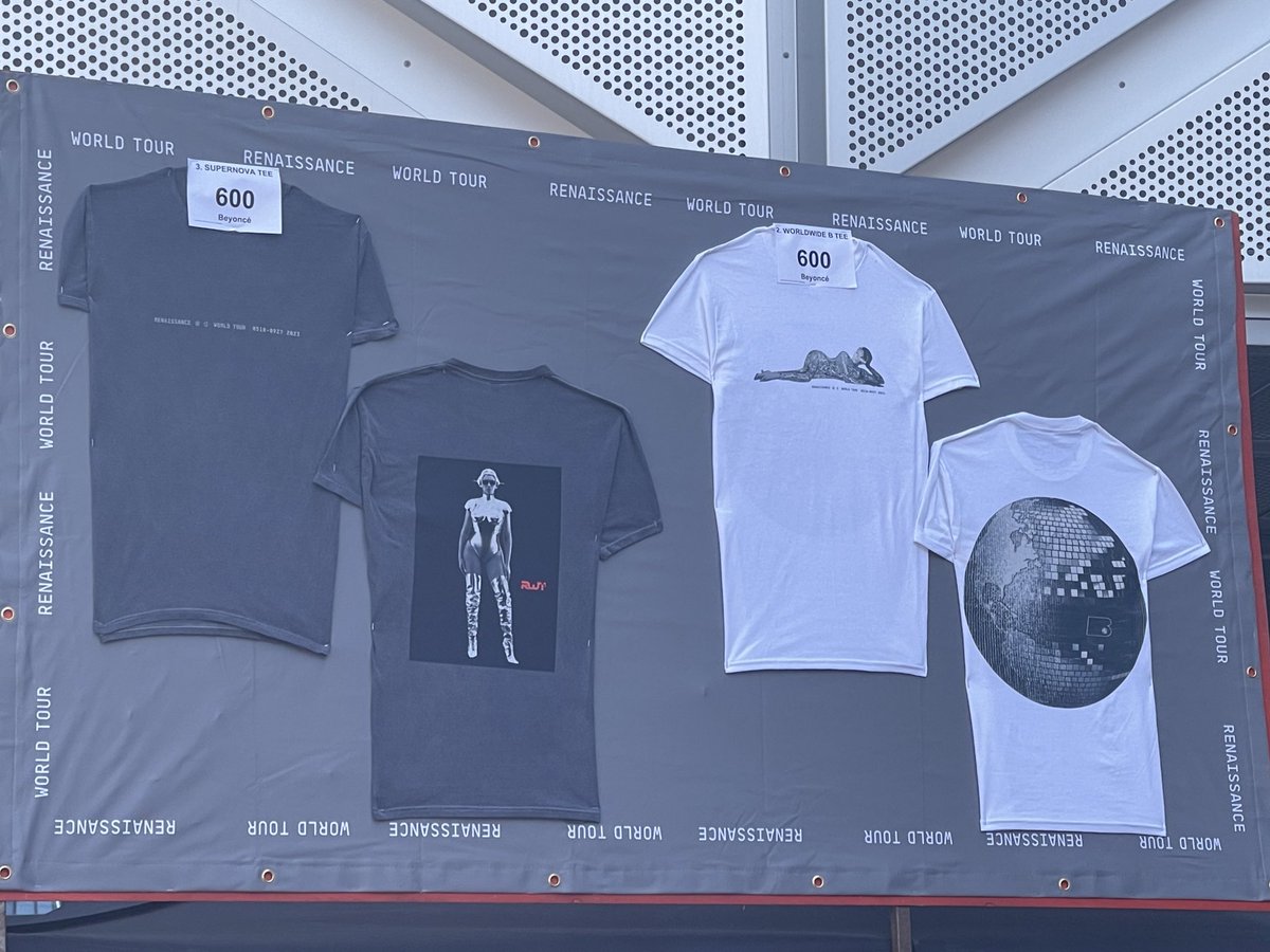 RenaissanceWT's tweet photo. #RENAISSANCEWorldTour - Merch Prices

•Long Sleeved Tee- 700SDK / 70USD
•Short Sleeved Tee- 600SDK / 60USD
•Tour Book- 1100SDK / 100USD
•Baseball Hat- 600DSK / 60USD
•Sweatpants- 1200SDK / 120USD
•Tote Bag- 450SDK/ 45USD https://t.co/3DpGqrfRYy