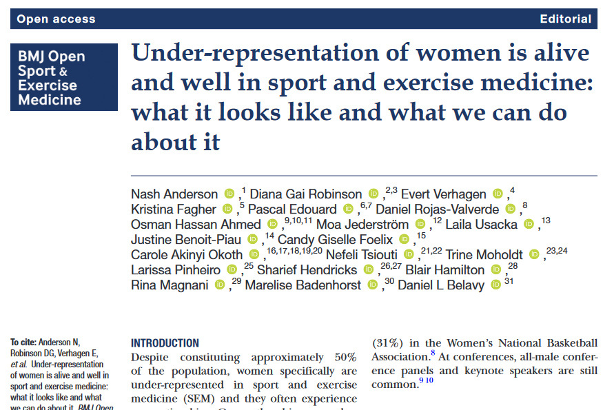 belavyprof's tweet photo. 📢Pressemitteilung von @hsgesundheit zur Publikation zum Thema "Frauen weltweit unterrepräsentiert in Sport- und Bewegungsmedizin" in @BMJOpenSEM

https://t.co/TclCO8qVCz

🙏 Nash Anderson @sportmednews und Team. https://t.co/gDLYA7inkc