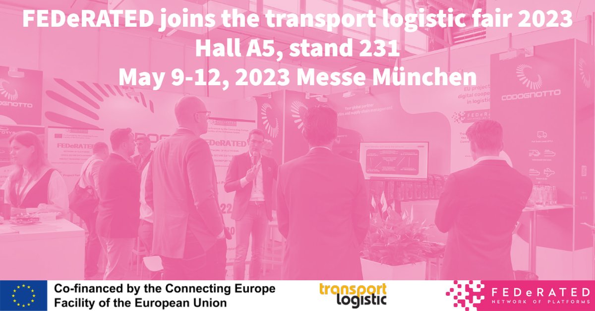 FeRated's tweet image. FEDeRATED first session @ transport logistic exhibitions 2023 has just ended! We can&apos;t wait to proceed with the second one today at 14.30 CET 👈 Join us!!! And from 16.00...........aperitif! 🍻
Where? Messe München HALL 5 STAND 231