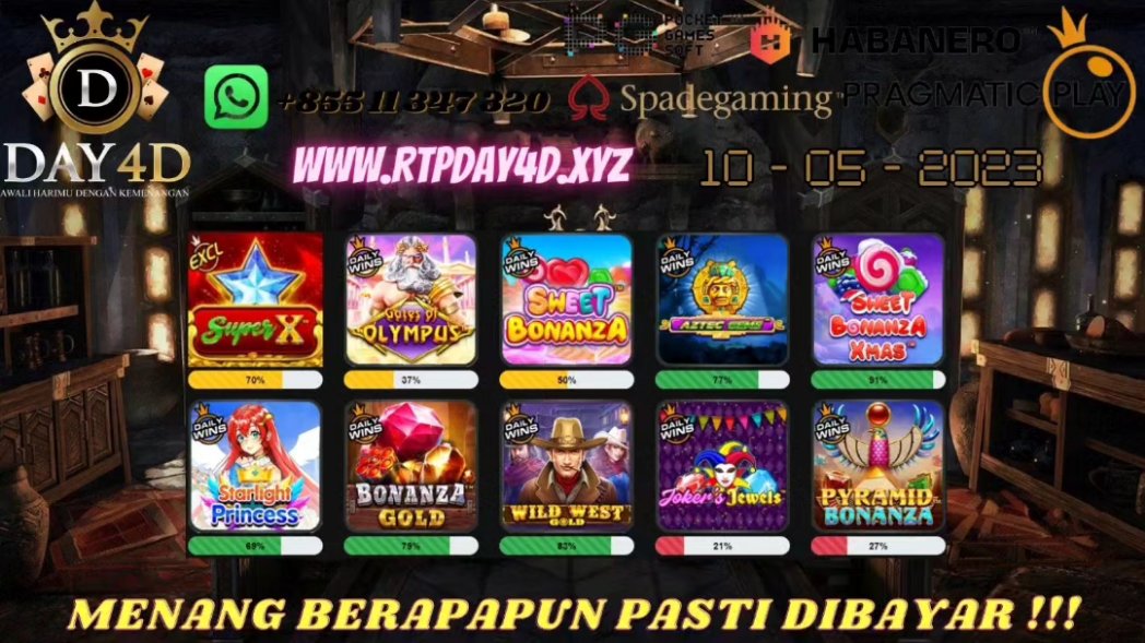 DAY4D_D's tweet photo. Info RTP yang lengkap, lansung saja lihat di https://t.co/5VWIZpGxil
untuk website yang pasti hanya di 
https://t.co/7z4ybW2yEV
#infogacor
#withdrawbesar
#webterpercaya
#pastidibayar
#day4dforwin https://t.co/lMaWQh9uHq