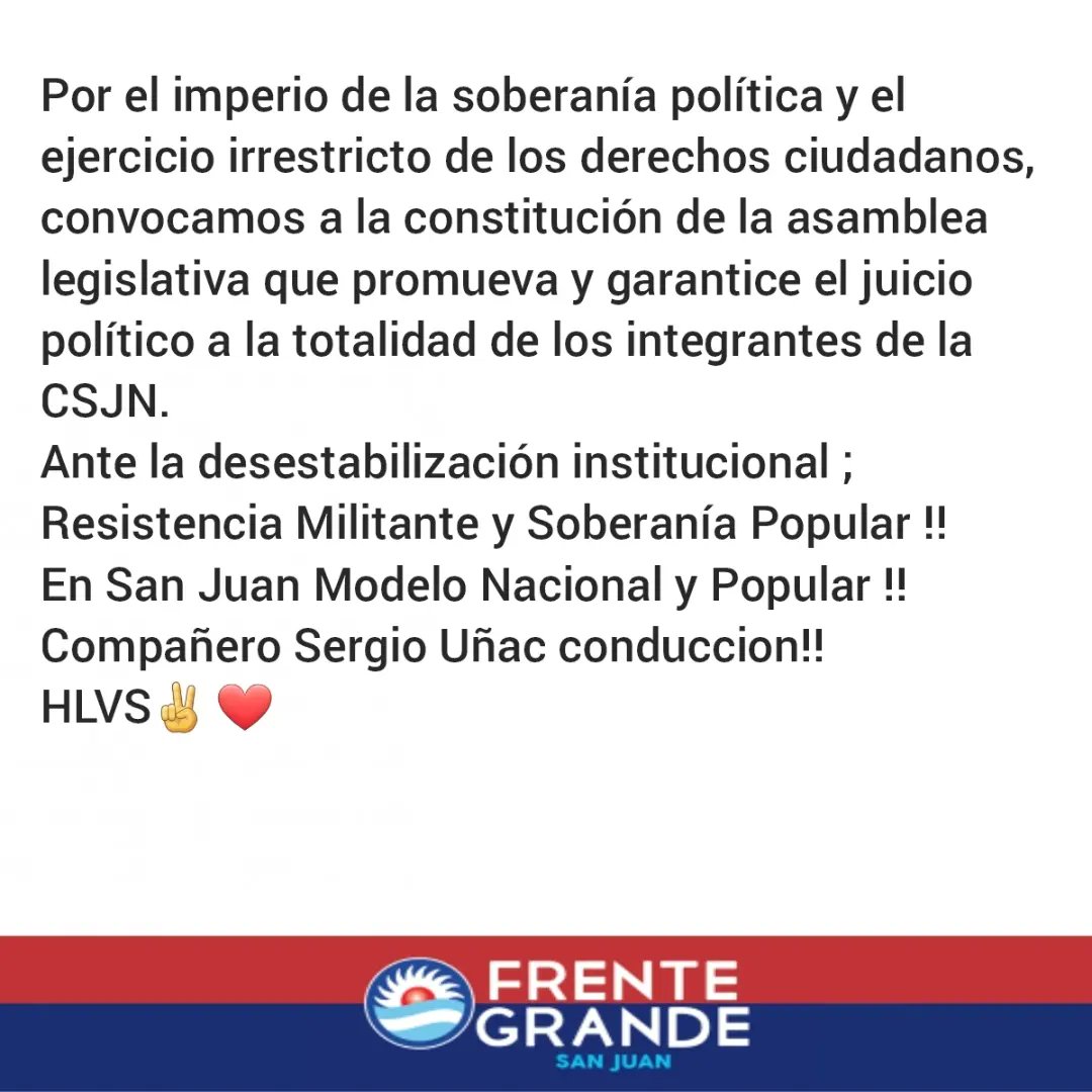 Frente Grande S.J. (@frentegrandesj) on Twitter photo 