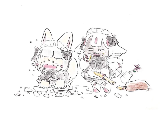 あーあー。 #イラスト #メイドインアビス #メイドの日