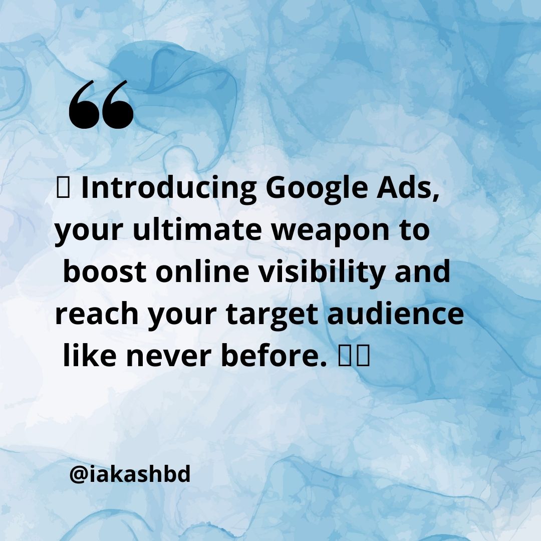 iakashbd's tweet photo. #GoogleAds #DigitalAdvertising #GrowYourBusiness #MaximizeYourReach #PPC
#SEM
#OnlineMarketing
#AdvertisingCampaigns
#AdWords
#MarketingStrategy
#ROI
#PaidSearch #eCommerce
#OnlineShopping
#ShopOnline
#OnlineStore
#ShopSmall #iakashbd #googleadsexpert #GoogleAdsAgency
#PPCAgency https://t.co/lAltO1B6BC