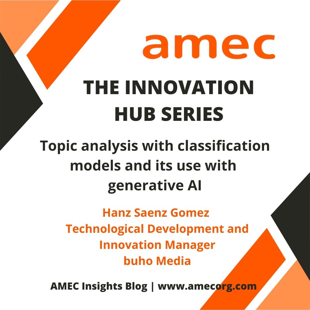 AmecOrg's tweet photo. #AMEC Innovation Hub Series is back with a new article: Topic analysis with classification models and its use with generative AI by @Hanz_HsG, Technological Development and Innovation Manager, @buho_media
👉 https://t.co/6POJNVthZO
#amec #innovationhubseries #ai #topicanalysis https://t.co/f8aKQPE78j