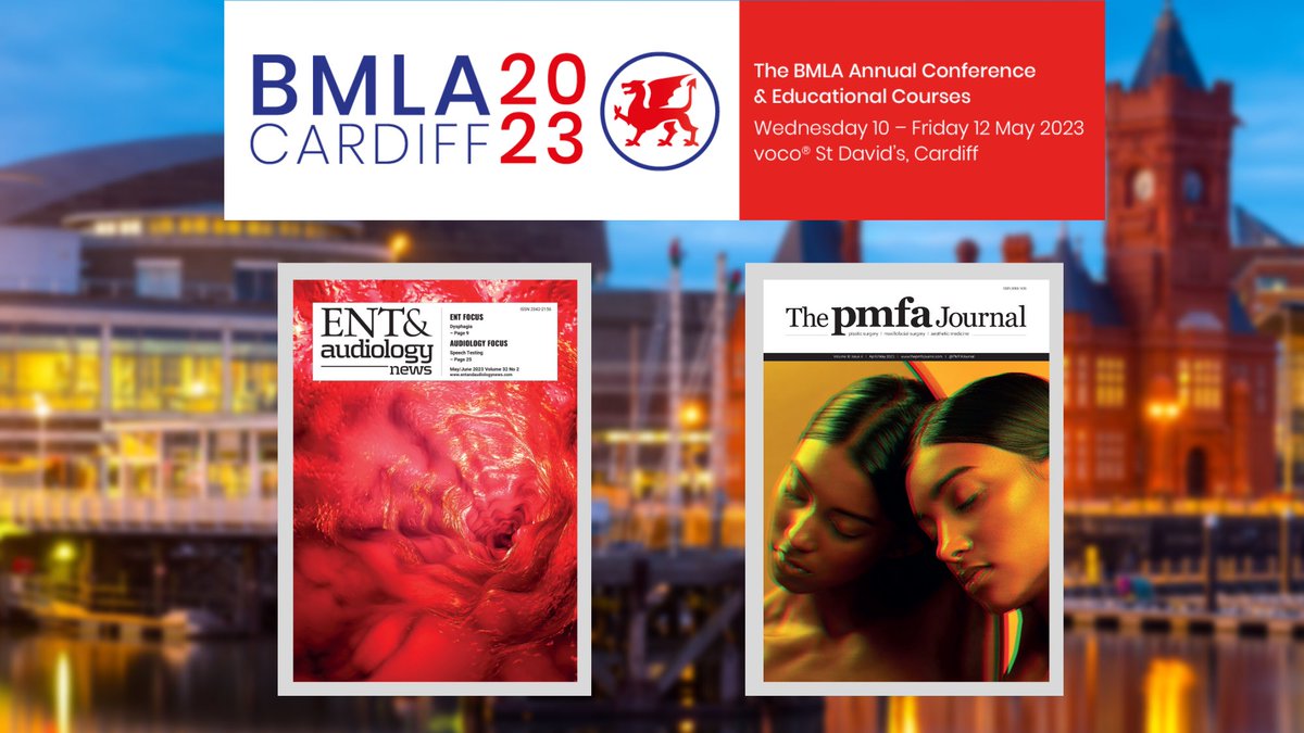 PMFAJournal's tweet photo. 🤓Croeso i Caerdydd! If you're heading to this week's @TheBMLA meeting in #Cardiff, don't forget to pick up your 📚 free copies of @ENT_AudsNews ’ May/June issue and @PMFAJournal 's April/May edition.
Enjoy the conference!🙌
#ENTAuds #PMFA #magazine #BMLA2023 #BMLA https://t.co/GfWebNZbRq
