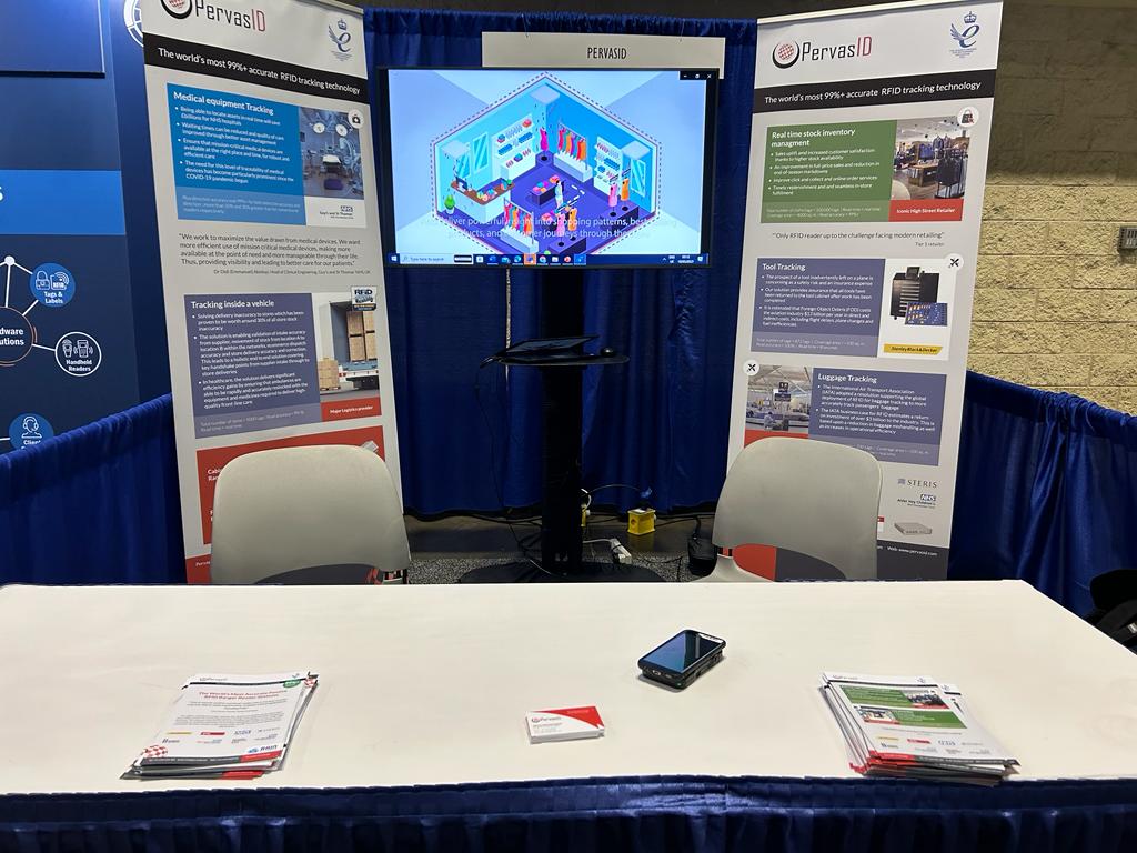 All set up and ready to go at RFID Journal Live in Orlando, come say hi if you are at the exhibition. #RFID #RFIDJOURNALLIVE #Orlando #Pervasid #exhibition